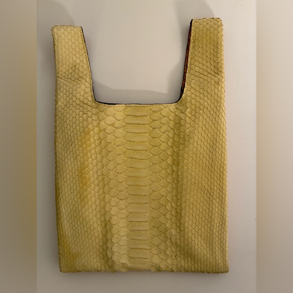 Rare auth python two tone mini shopper by Hayward… - image 8